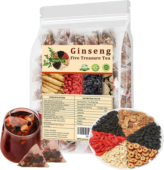 Ginseng Five Treasure Tea || شاي الجنسنغ "الكنوز الخمسة"