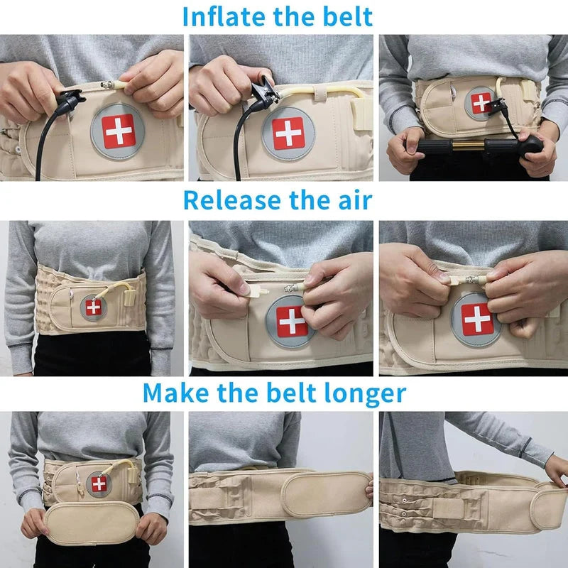 Inflatable Lumbar Decompression Belt for Back Pain Relief | حزام الظهر القابل للنفخ لتخفيف آلام أسفل الظهر